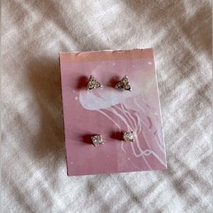 Set of Two Gold Earrings